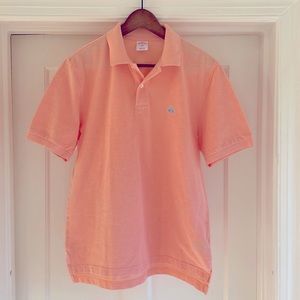 Brooks Brothers 346 Polo Shirt. Peach. Size M